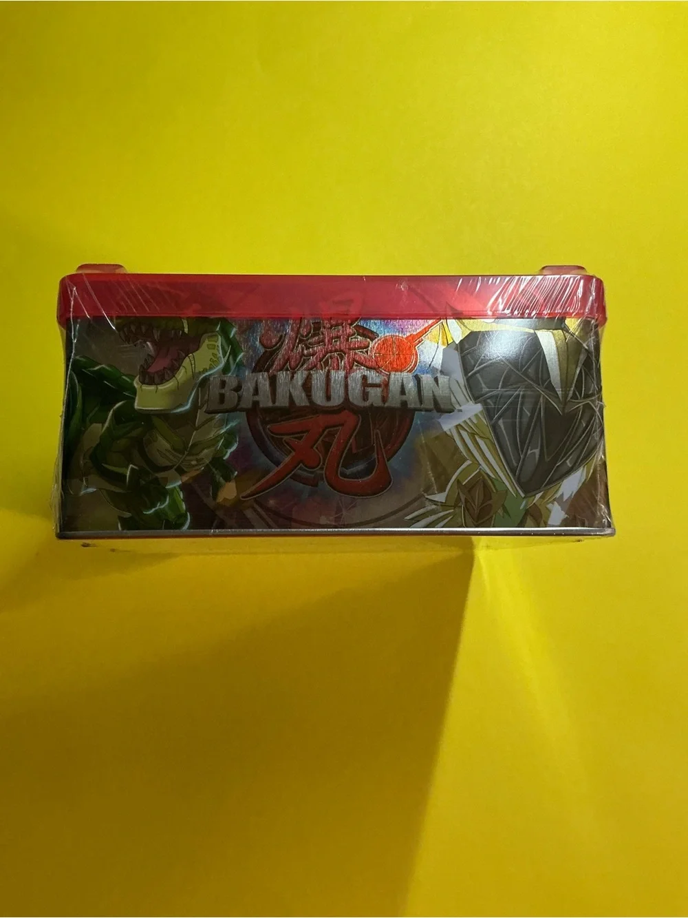 Side Smashed Metal Square Sealed Red Bakugan Baku Tin